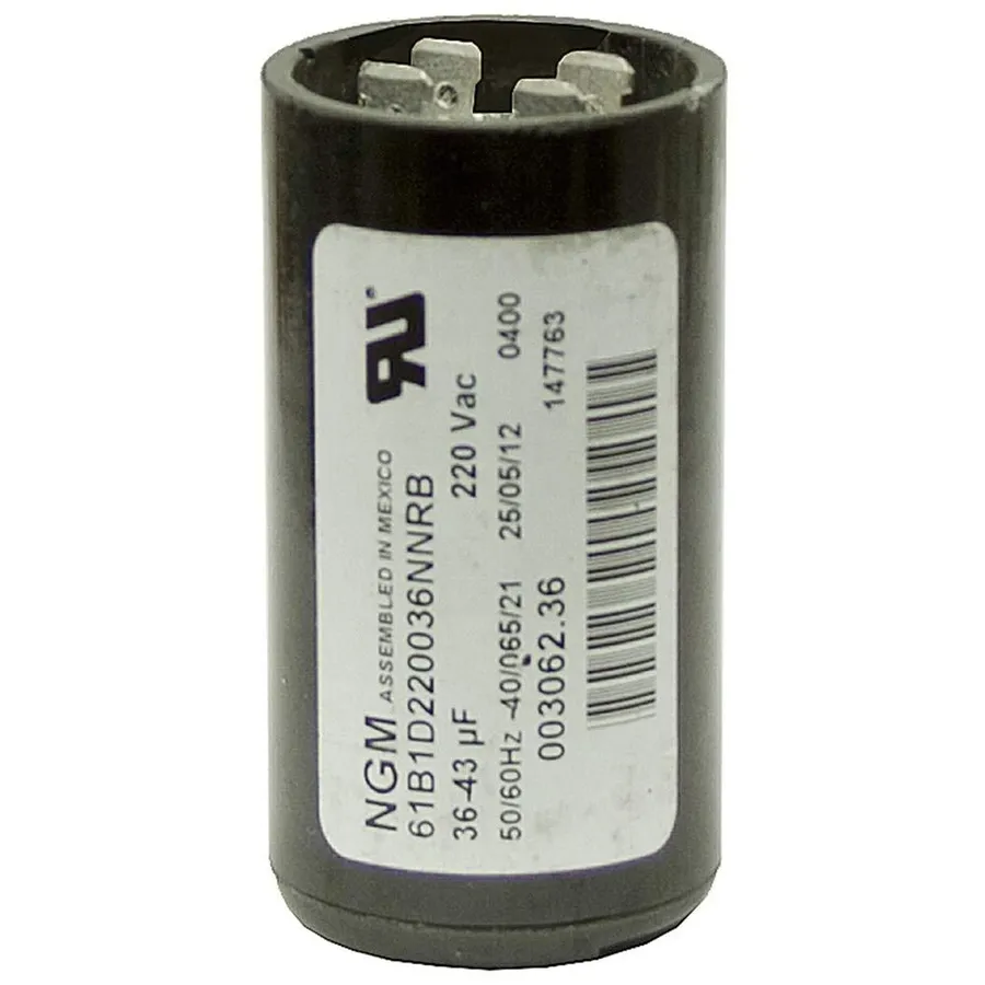 A close-up view of an NGM capacitor.