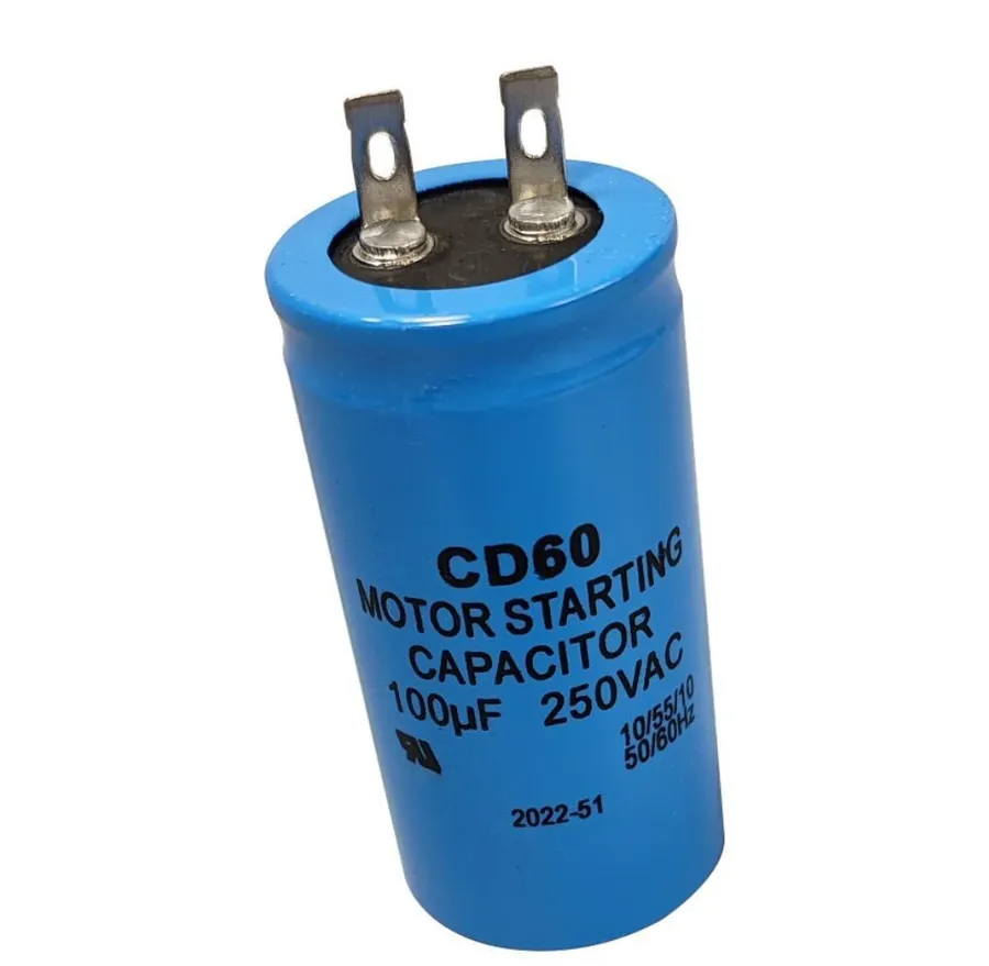 A close-up view of a CD60 capacitor.