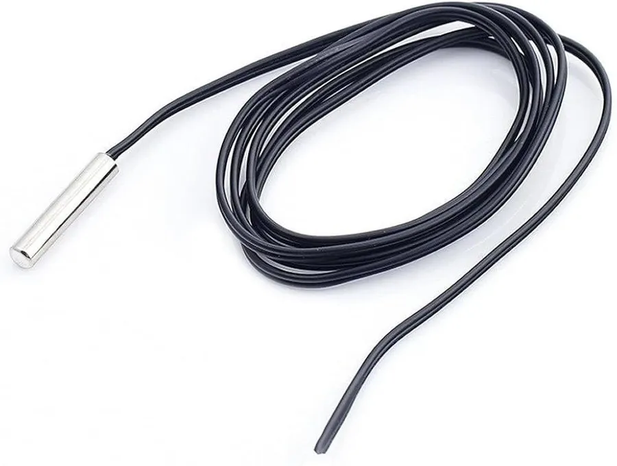 A close-up view of a 10k NTC thermistor.