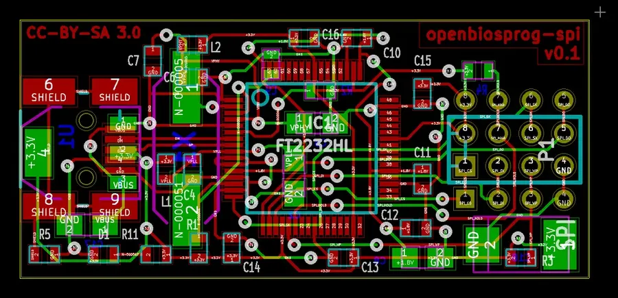 A screenshot of Gerber files displayed in a PCB design software.