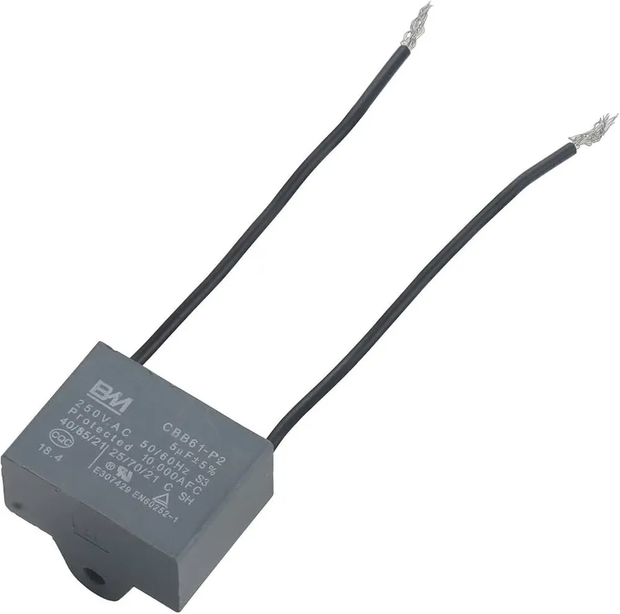An SH capacitor mounted on a circuit board.