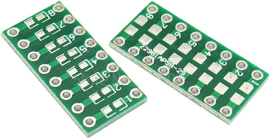 A 0402 resistor soldered onto a PCB.
