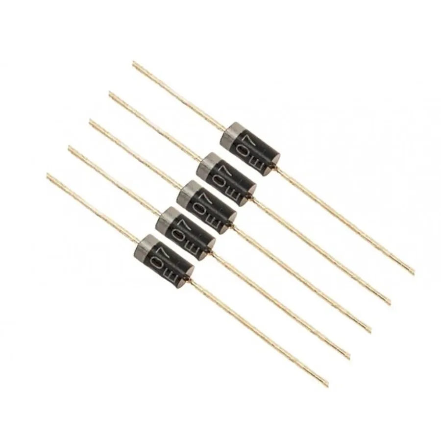 A close-up of a 1N4007 diode.