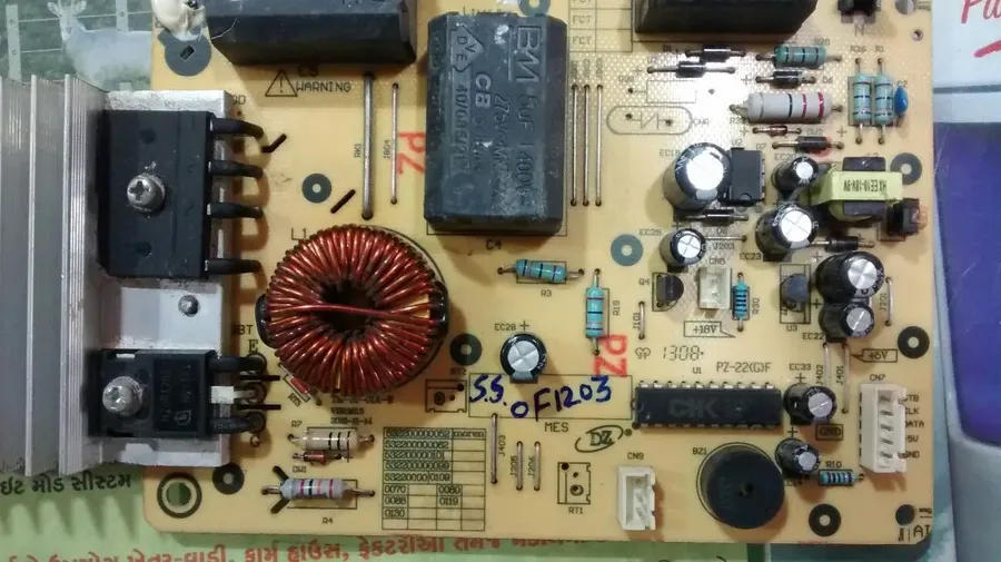 A Bajaj induction cooker PCB board.