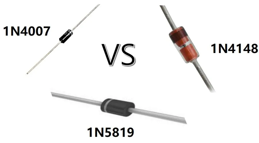 A diagram illustrating the pinout of a 1N5819 diode.