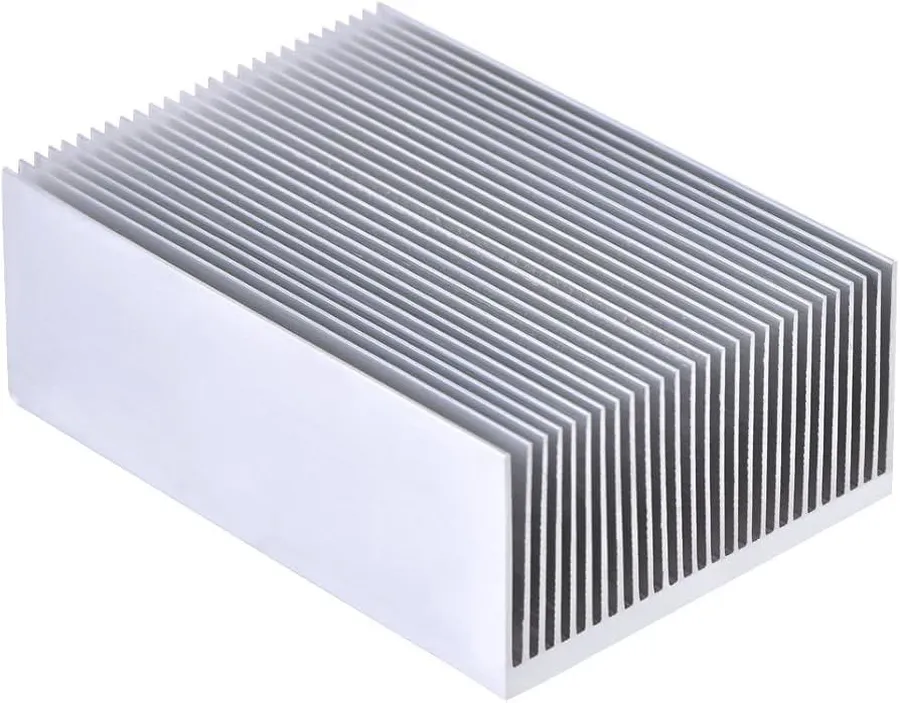 Close-up of heat sink fins.