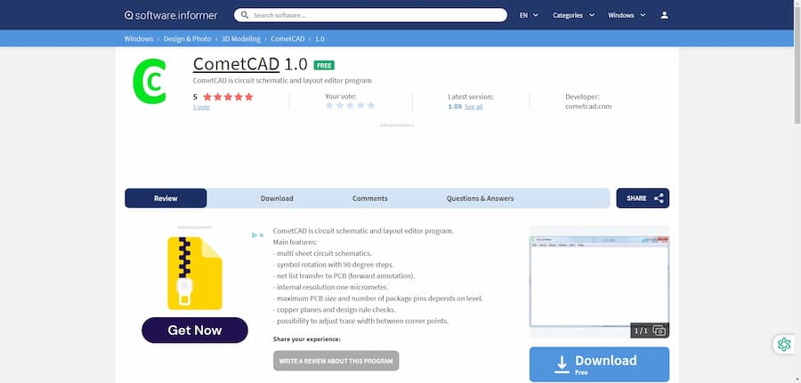 CometCAD website