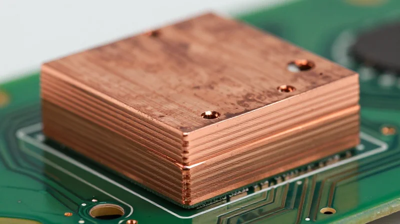 Understanding the Fundamentals of Heavy Copper Cross section of a heavy copper printed circuit board showing thick copper layers
