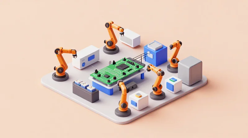 Assessing Scalability: From Prototype to Mass Production Isometric view of a modern automated PCB assembly line showing precision manufacturing.