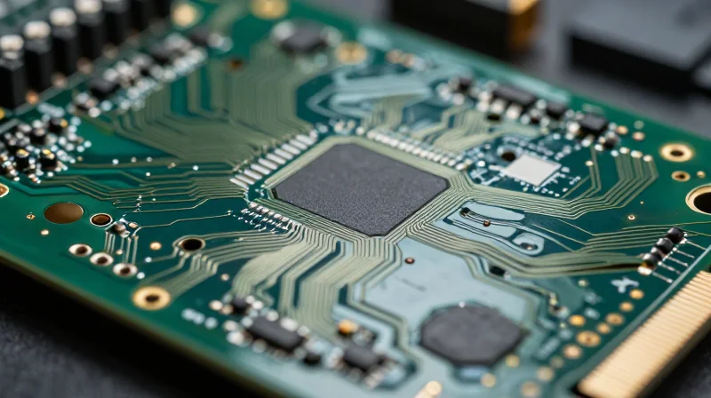 The Critical Role of PCB Materials in Radar Performance High-tech circuit board substrate inside an automotive radar sensor housing.