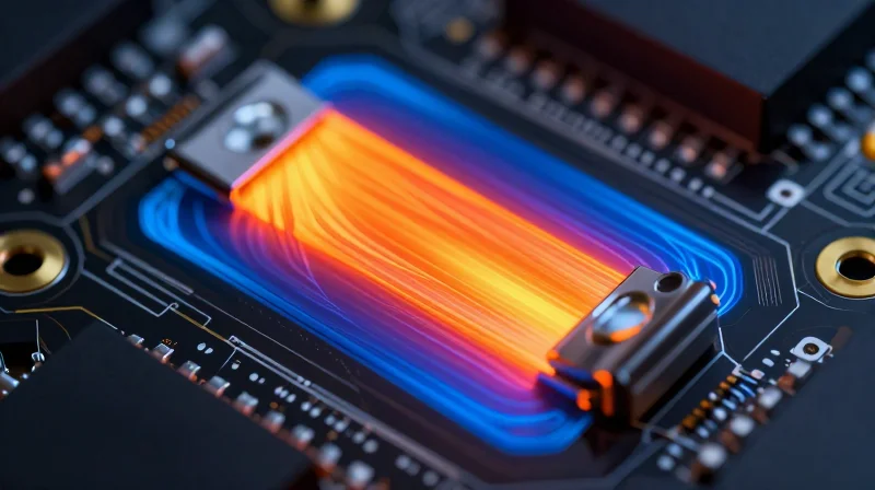 The Critical Role of Thermal Management in LED Headlights Thermal dissipation visualization of an automotive LED headlight PCB