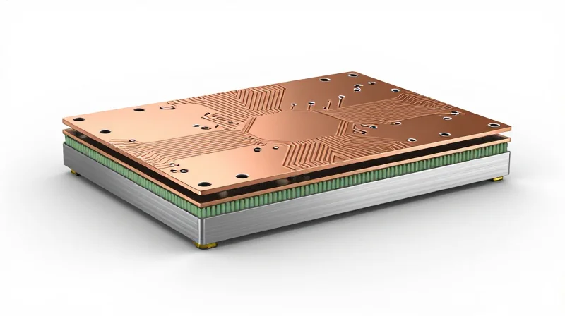 Understanding the Aluminum Core PCB Stackup Cross-section view of an aluminum core PCB stackup showing thermal interface and copper layers