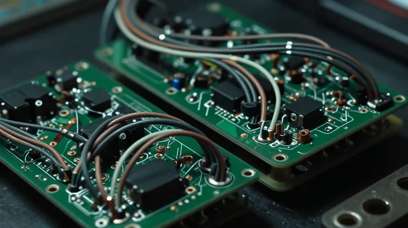 Limitations of Traditional Rigid-Only Interconnects An illustration showing the mechanical vulnerability of traditional rigid circuit boards connected by external cables.
