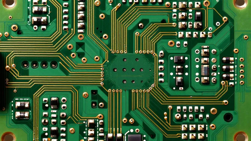 Advanced Trace Routing and Via Design High-precision micro-via and signal trace routing on an advanced PCB