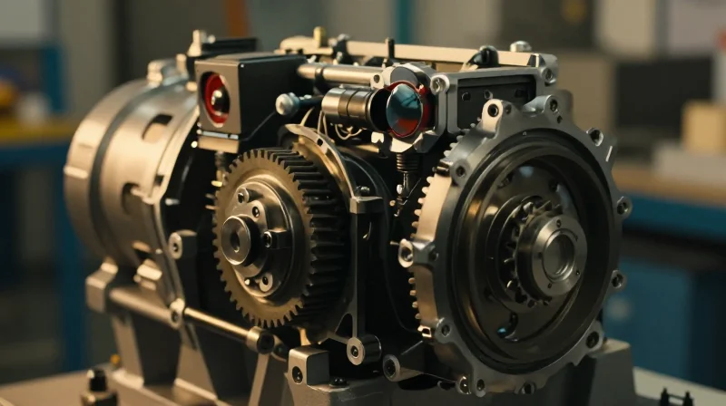 The High Cost of Failure in EPS Systems A close up of a complex automotive steering component representing mechanical integrity and risk