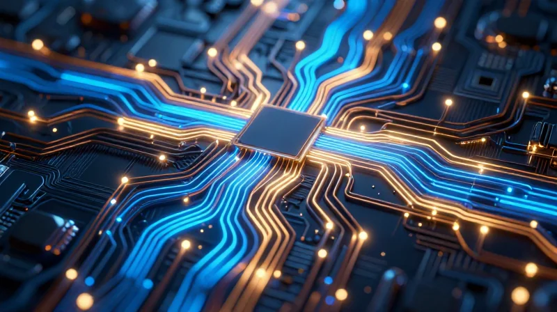 Power Distribution Networks: The Heart of EPS Performance Abstract 3D visualization of electronic circuits distributing energy
