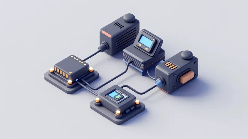 The Anatomy of High-Reliability EPS Systems Isometric 3D view of an electronic power steering control unit with surrounding automotive electronic components