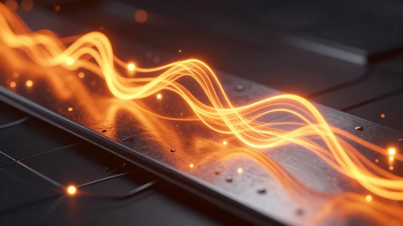 Thermal Conductivity: The Critical Advantage Abstract representation of heat transferring away from LEDs on an aluminum board