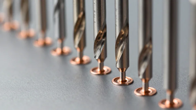 Precision Drill-to-Copper Clearances Abstract representation of precision drill-to-copper alignment and clearance