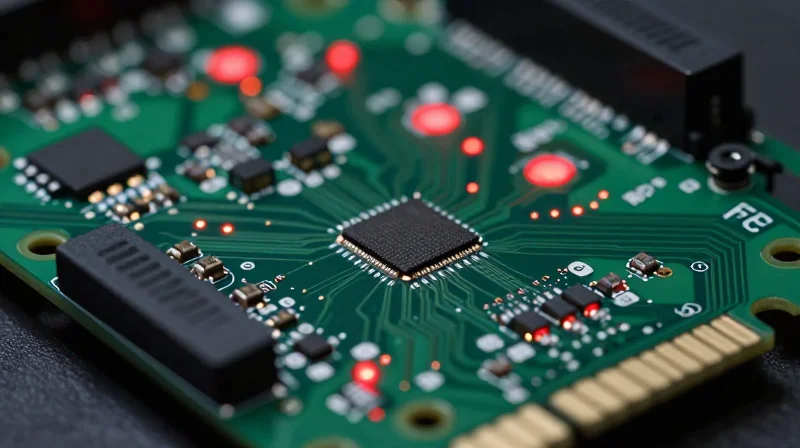 The Thermal Limitations of Traditional FR-4 Thermal stress visualization on a green fiberglass PCB board