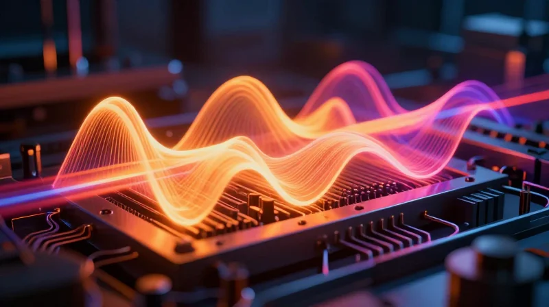 Evaluating Material Thermal Stability for Autonomous Environments Abstract representation of thermal stability testing in an industrial sensor environment