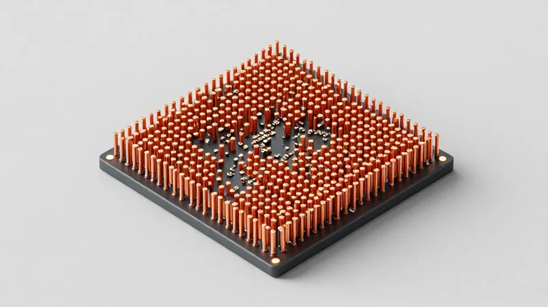Thermal Management Strategies Isometric view of a PCB with thermal relief structures and cooling components