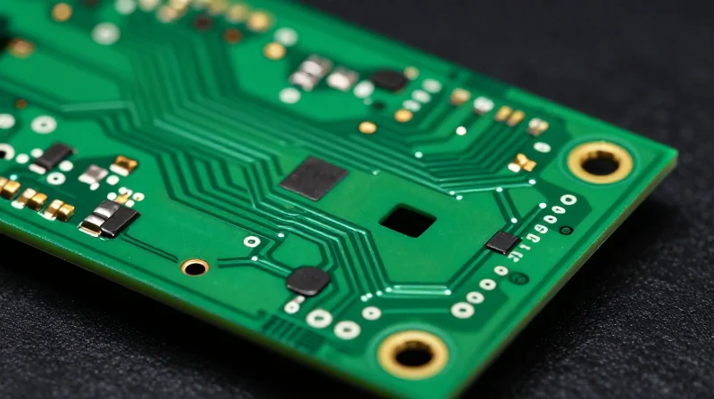 Material Science: Choosing the Right Substrates for Harsh Environments Professional macro shot of high-performance PCB material showing layers and heat-resistant finish.