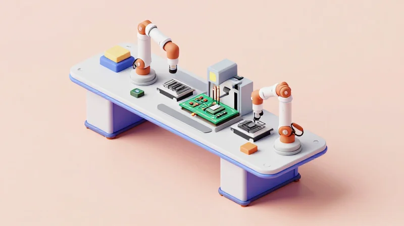 Testing Protocols: From AOI to Environmental Stress Screening Isometric view of a modern PCB inspection and testing assembly line