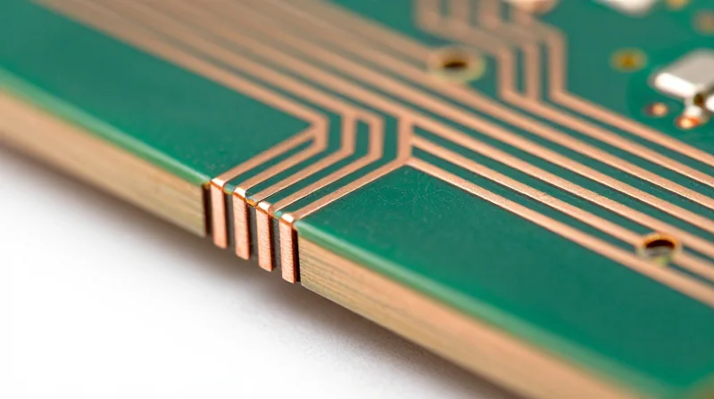 Strategic Trace Spacing and Aspect Ratios Cross section view of heavy copper PCB traces