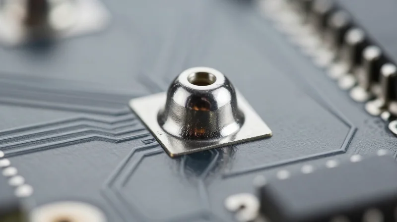 Ensuring Solder Joint Integrity under Mechanical Stress Macro view of a clean solder joint on a PCB pad
