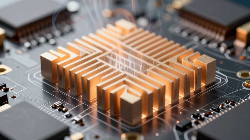 The Role of Thermal Management in High-Density PCB Design Heat visualization of a dense electronic PCB.
