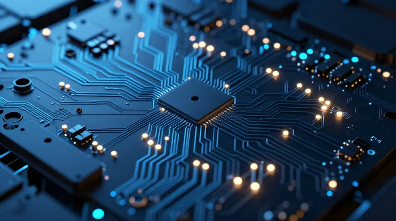 Understanding the Impact of DPPM on Automotive HVAC Reliability Conceptual visualization of a circuit board as a central nervous system for automotive climate control