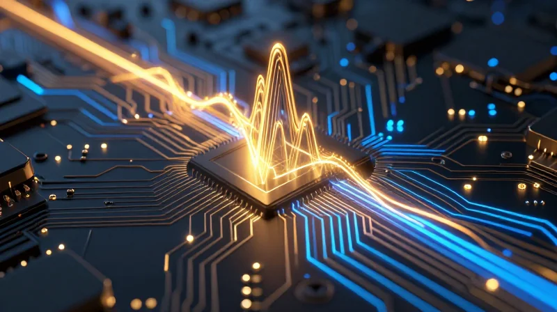 Enhancing Signal Integrity in Compact Form Factors Abstract representation of high-speed data signals flowing through a miniaturized circuit.