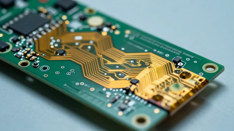 Understanding the Rigid-Flex Advantage in Camera Modules An integrated rigid-flex circuit board for an automotive camera module, showcasing complex thin-film technology.