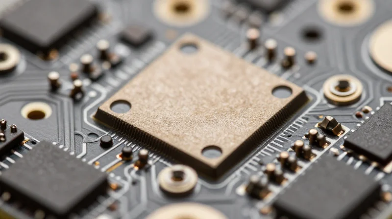 Via-in-Pad Technology: Balancing Density and Reliability Microscopic view of via-in-pad structures on a high-density interconnect circuit board.