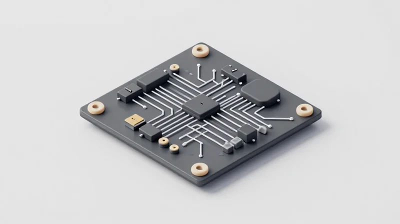 Load-Handling Capabilities and Circuit Protection 3D visualization of electronic components for load handling and circuit protection on a PCB