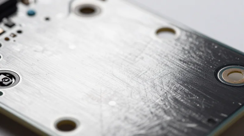 Selecting Surface Finishes for Chemical Resistance A circuit board surface with a protective chemical-resistant coating reflecting light, demonstrating durability.