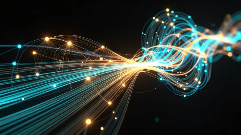Thermal Management and Heat Dissipation Design Conceptual 3D visualization showing thermal heat dissipation paths flowing from components through a PCB using high-conductivity materials.
