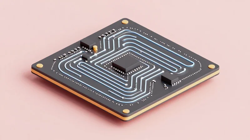 Maintaining Signal Integrity at Scale Isometric view of complex high-speed signal routing on a multi-layer PCB.