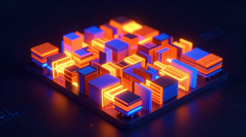 Material Selection for Harsh Thermal Environments Abstract representation of thermal energy and heat distribution on circuit board materials.
