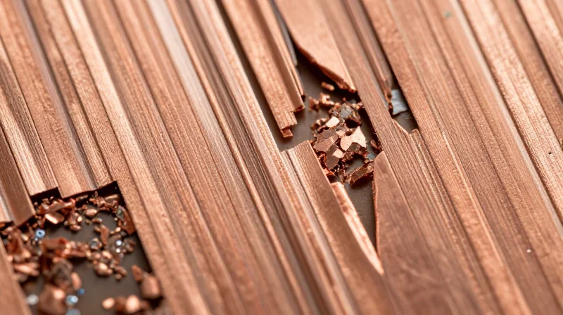 Copper Plating and Grain Structure Optimization Close-up microscopic visualization of copper grain structure for flexible circuits.