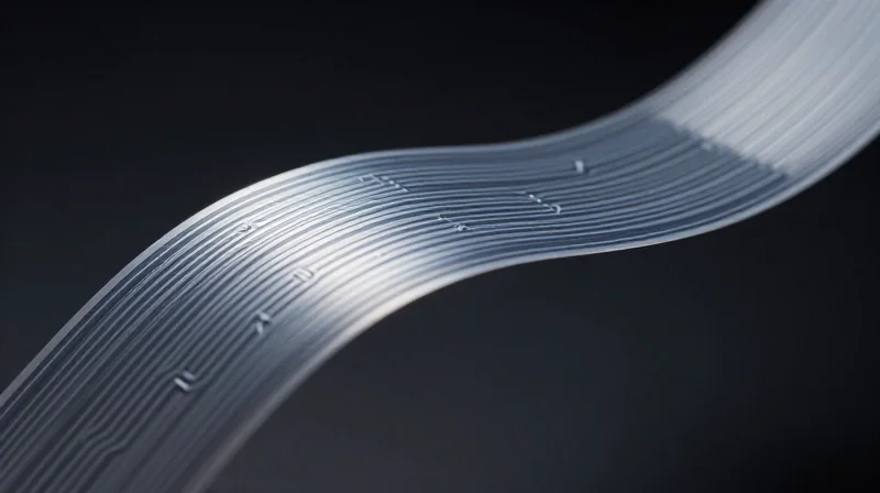 The Rise of High-Flex Life Flexible Circuits A flexible circuit material undergoing a high-cycle bending stress test.