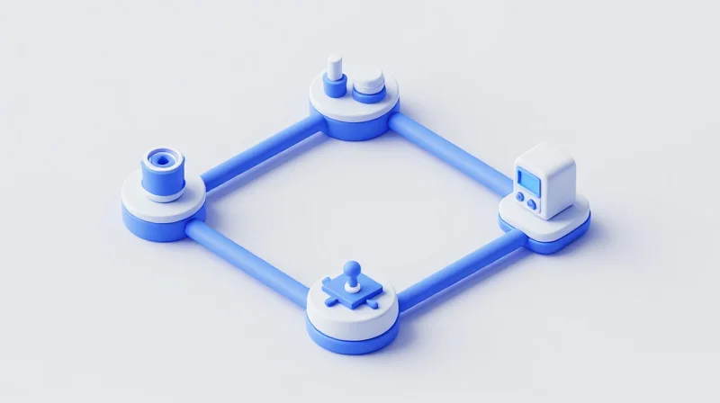 Case Study: Achieving 20% Reduction in Unit Cost Isometric 3D model representing an optimized medical device assembly process.
