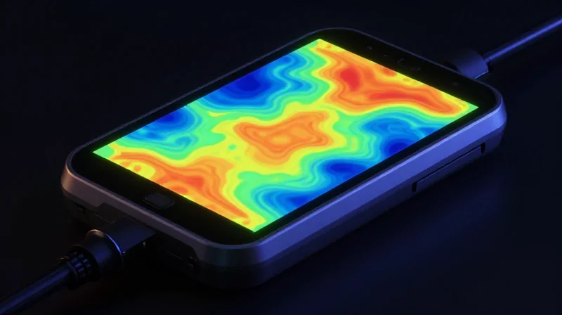 Thermal mapping representation of a compact handheld diagnostic sensor