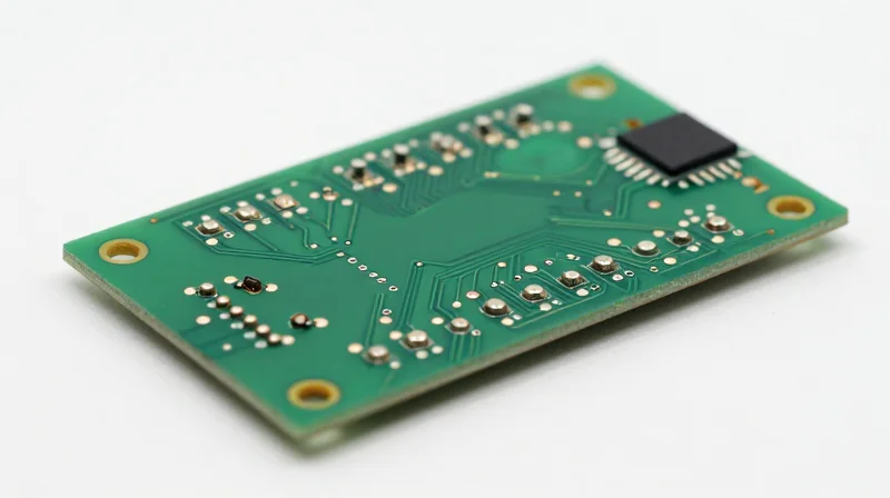 Limitations of Current Rigid PCBA Manufacturing A rigid, green circuit board inside a translucent housing, emphasizing its stiff and bulky form factor.