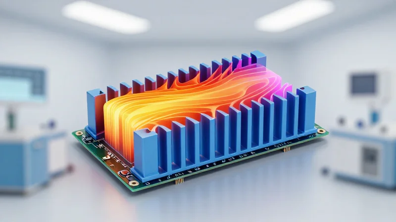 Heat dissipation visualization on a compact electronic circuit board