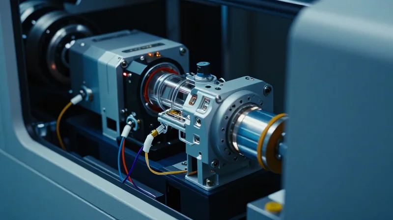 Understanding the High-Stakes Environment of Aesthetic Lasers A close-up view of a medical aesthetic laser device's internal core, showcasing complex high-voltage electronics and optical modules under dramatic, precise lighting.
