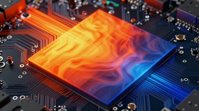Strategic Material Selection for Thermal Stability Thermal imaging visualization showing heat distribution on a circuit board surface.