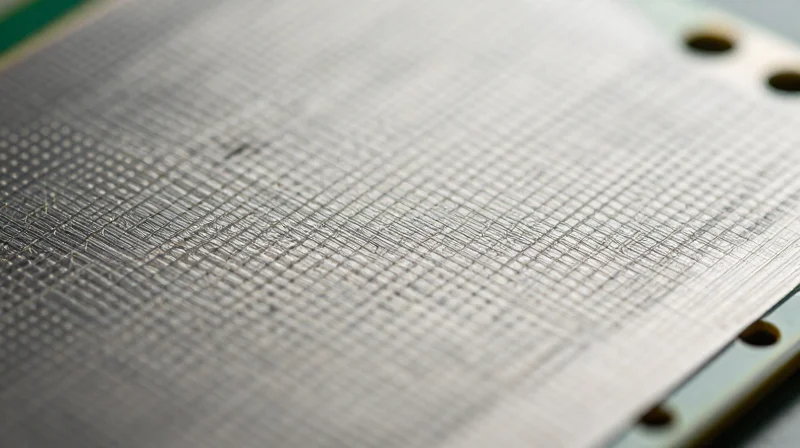 Material Selection for High-Frequency Integrity Close-up of high-frequency PCB substrate material texture