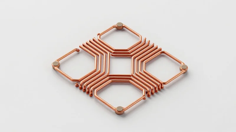 The Physics of High-Current Optimization Isometric view of high-capacity copper traces on a PCB designed for heavy current.